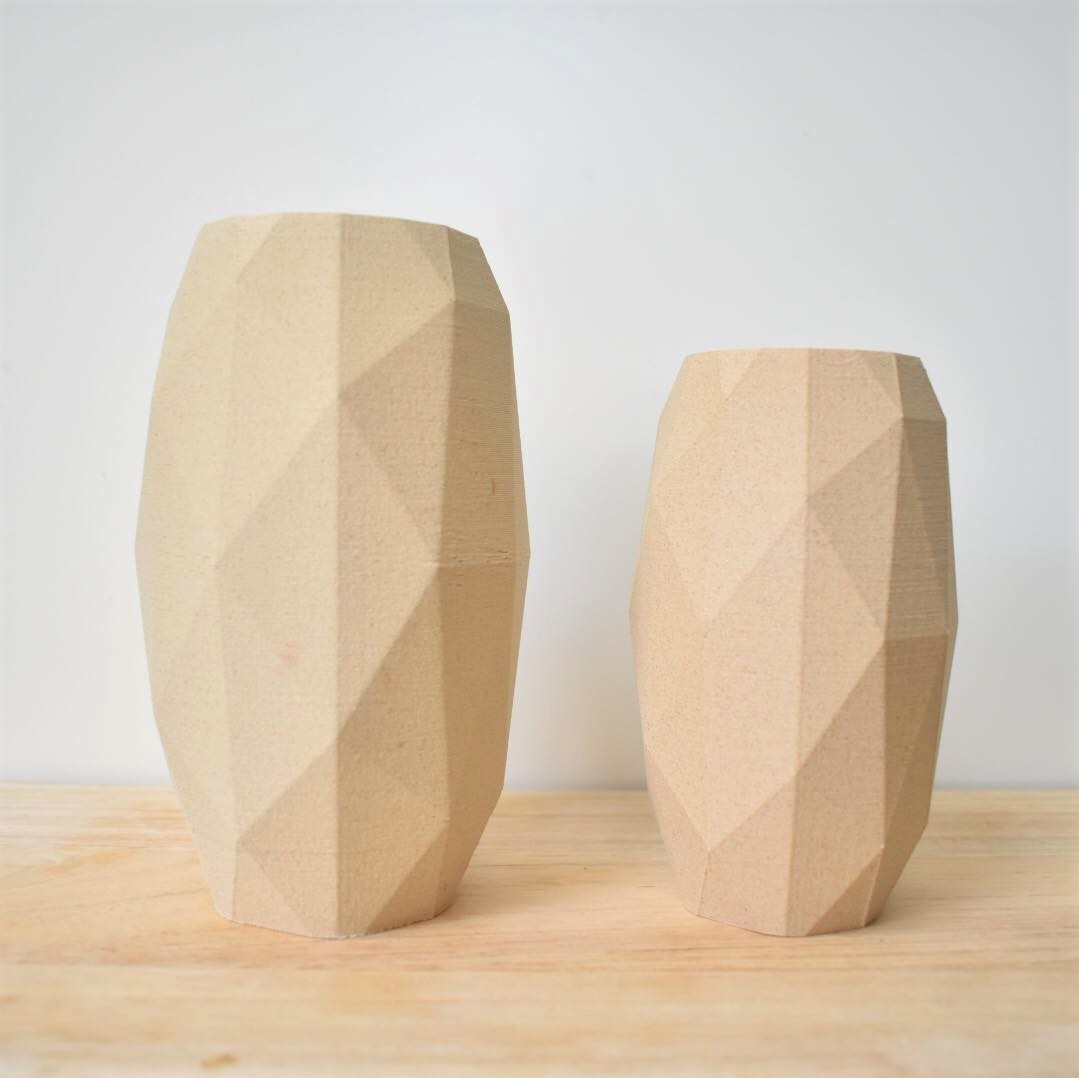 vaasje droogbloemen dried flowers vaas 3D geprinte vase bloemen plantjes decoratie woodfilament 3D 3Ddesign