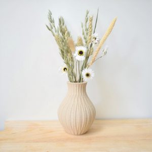 vaasje droogbloemen dried flowers vaas 3D geprinte vase bloemen plantjes decoratie woodfilament 3D 3Ddesign
