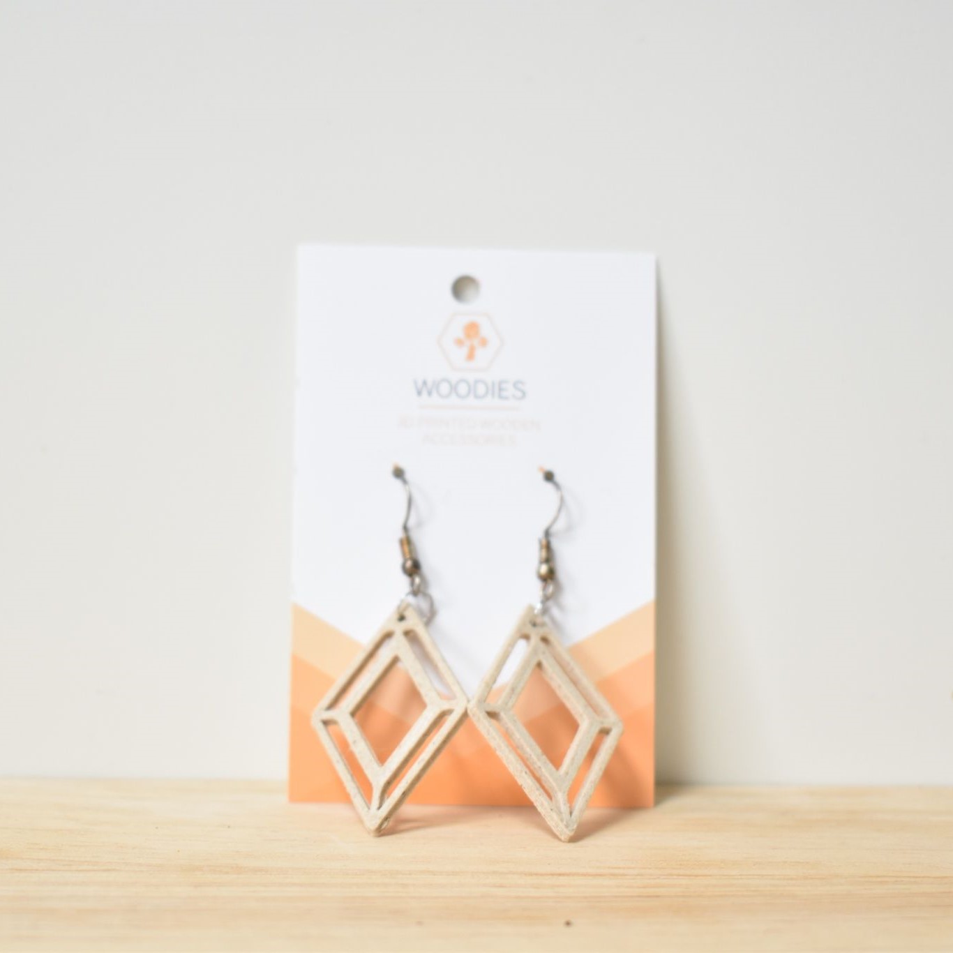 oorbellen earrings woodfilament oorbel custom handgemaakt juwelen sierraad printable 3D woodfilament woodies woodies3D