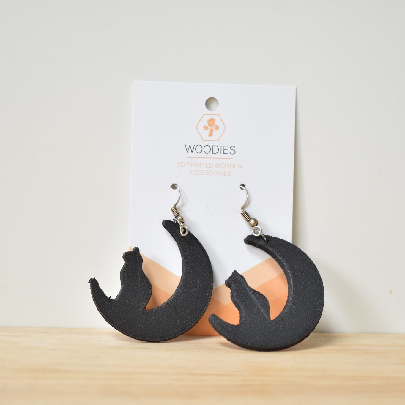 oorbellen earrings woodfilament oorbel custom handgemaakt juwelen sierraad printable 3D woodfilament woodies woodies3D