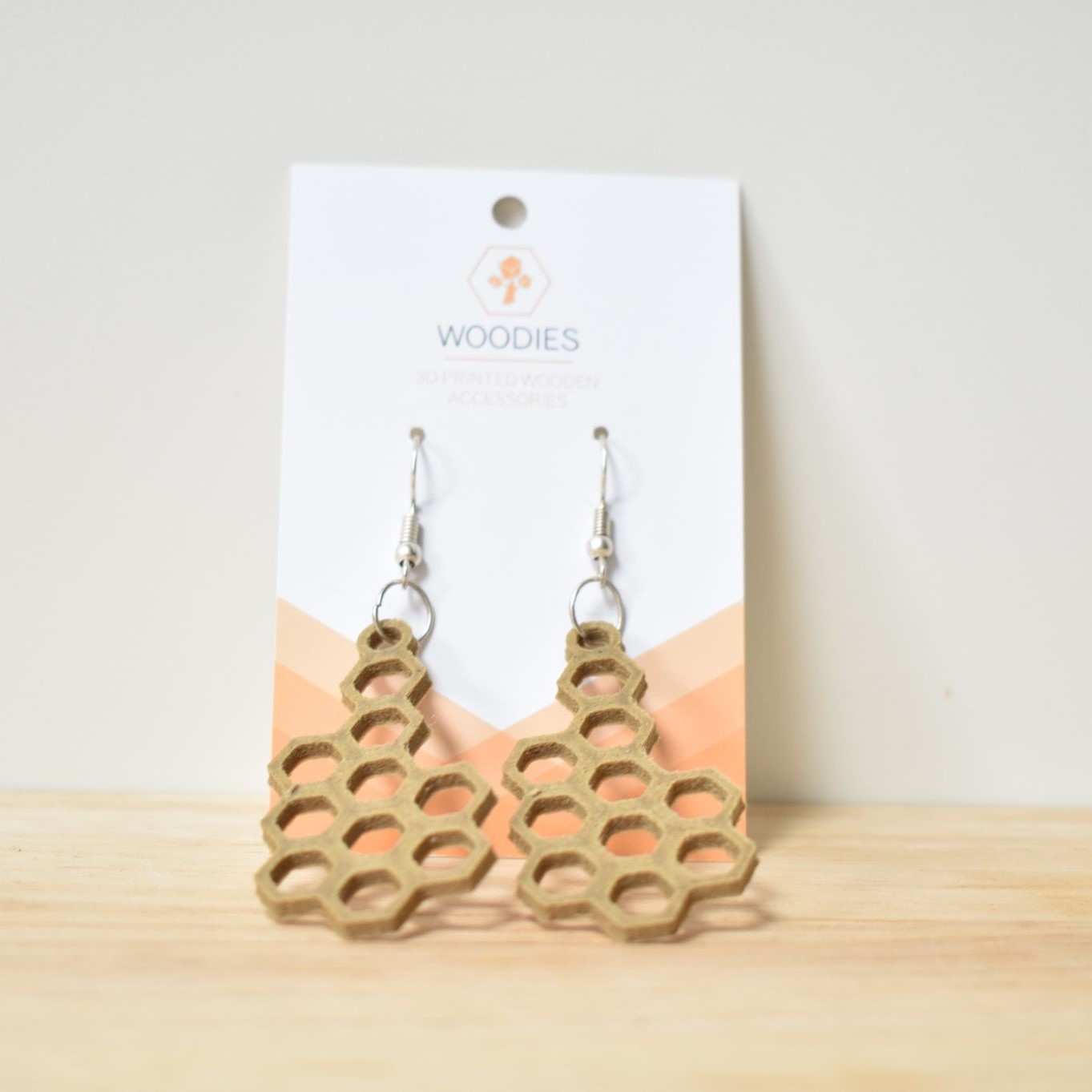 oorbellen earrings woodfilament oorbel custom handgemaakt juwelen sierraad printable 3D woodfilament woodies woodies3D