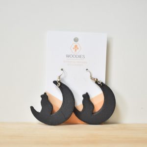 oorbellen earrings woodfilament oorbel custom handgemaakt juwelen sierraad printable 3D woodfilament woodies woodies3D