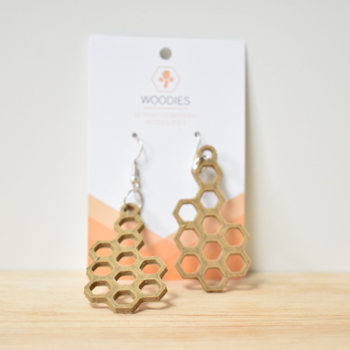 oorbellen earrings woodfilament oorbel custom handgemaakt juwelen sierraad printable 3D woodfilament woodies woodies3D