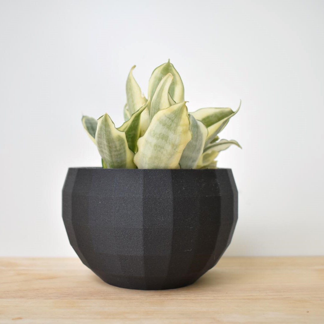 bloempotten bloempotje hout groen rood eik houtfilament woodfilament 3D 3Dprintable 3D-geprint 3D printing