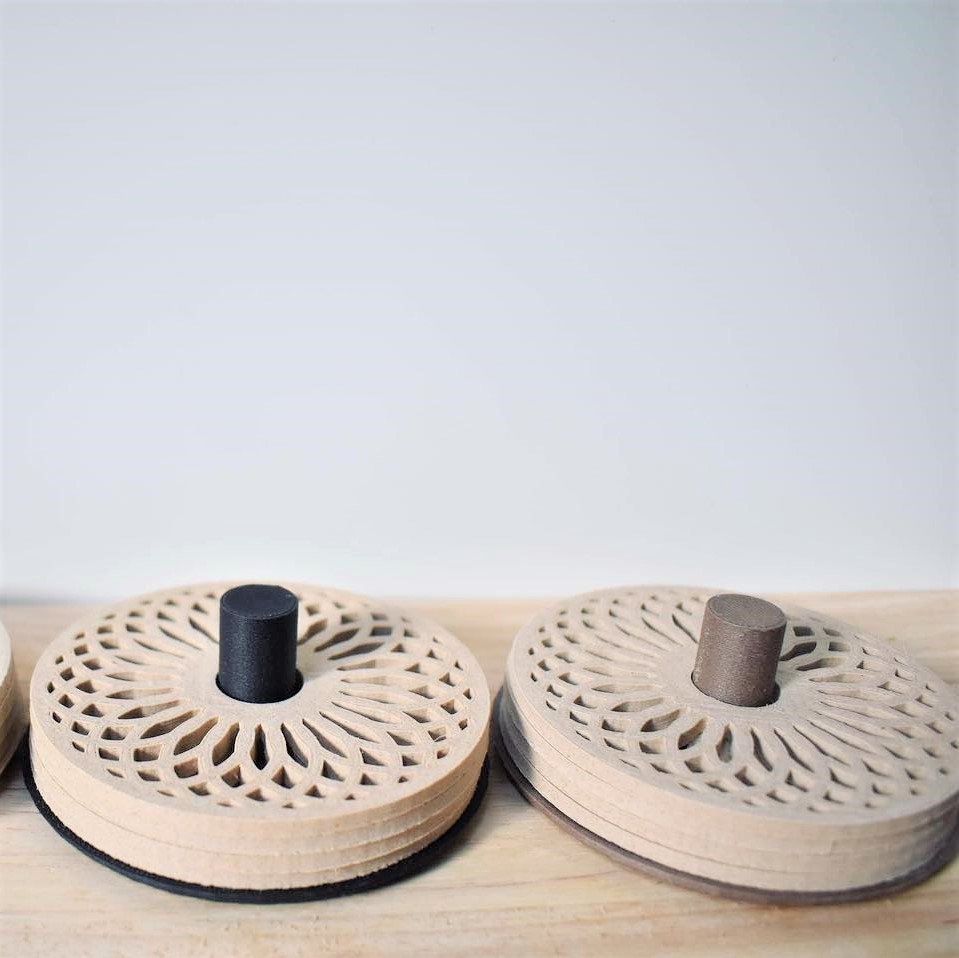 onderzetters woodfilament glasonderzetters gepersonaliseerd houten glazen onderleggers tafeldecoratie woodfilament 3Dprinted 3D